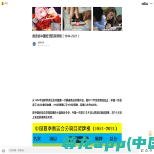 奥运会中国分项目奖牌榜（1984-2021）_手机搜狐网