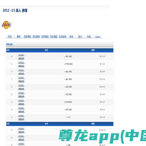 洛杉矶湖人赛程_NBA中国官方网站